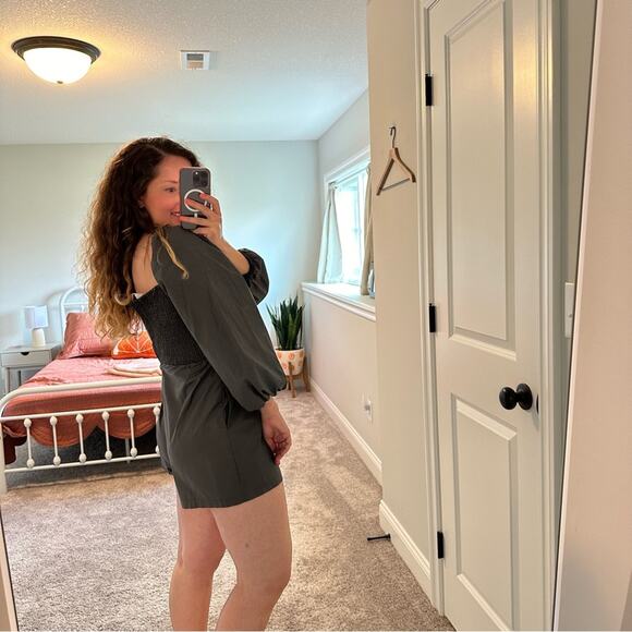 Anthropologie Mare Mare Charcoal Gray Romper Cotton XS - Picture 3 of 13